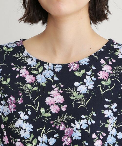 LAURA ASHLEY / ローラ アシュレイ ミニ丈・ひざ丈ワンピース | 【UVカット／接触冷感】ポリー柄 コットンジャージーワンピース | 詳細12