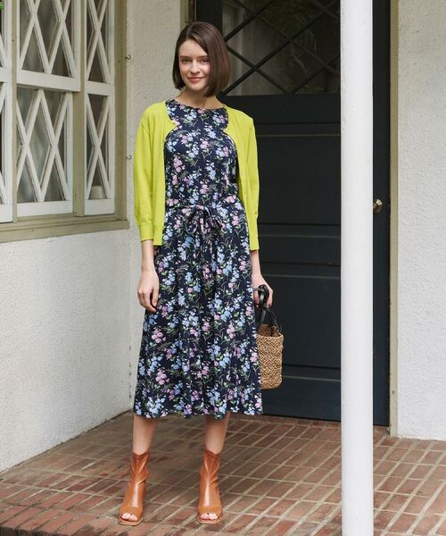 LAURA ASHLEY / ローラ アシュレイ ミニ丈・ひざ丈ワンピース | 【UVカット／接触冷感】ポリー柄 コットンジャージーワンピース | 詳細19