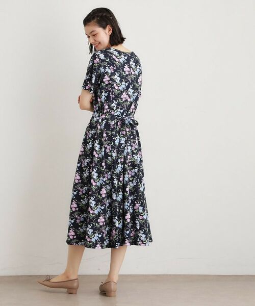 LAURA ASHLEY / ローラ アシュレイ ミニ丈・ひざ丈ワンピース | 【UVカット／接触冷感】ポリー柄 コットンジャージーワンピース | 詳細7