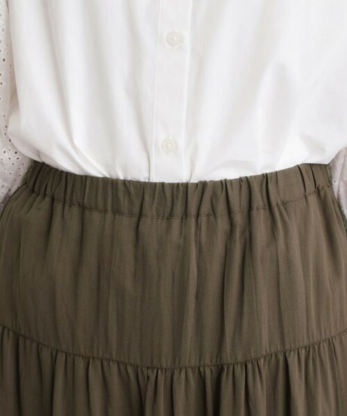 LAURA ASHLEY / ローラ アシュレイ ロング・マキシ丈スカート | 【ウエストゴム仕様／両脇ポケット】コットンボイル ティアードスカート | 詳細12