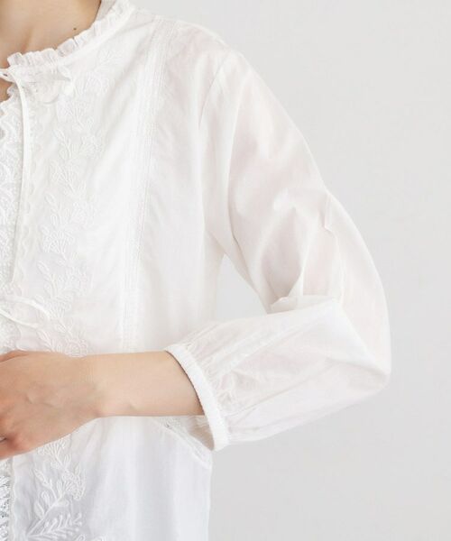 LAURA ASHLEY / ローラ アシュレイ シャツ・ブラウス | 【インド製／コットン100％】リボン＆レースブラウス | 詳細15