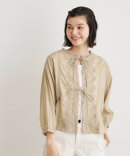 LAURA ASHLEY / ローラ アシュレイ シャツ・ブラウス | 【インド製／コットン100％】リボン＆レースブラウス | 詳細5