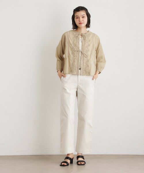 LAURA ASHLEY / ローラ アシュレイ シャツ・ブラウス | 【インド製／コットン100％】リボン＆レースブラウス | 詳細6