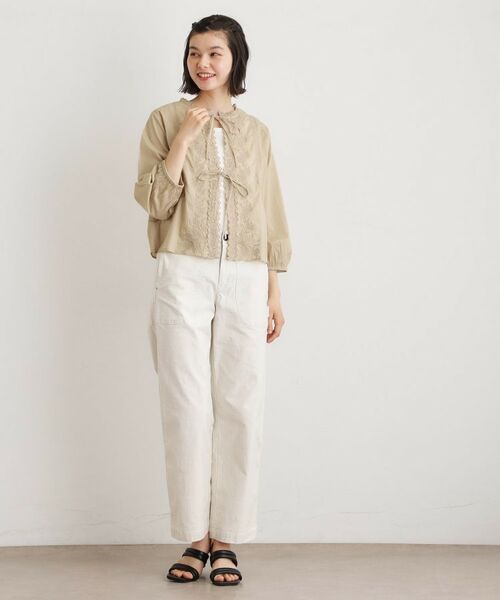 LAURA ASHLEY / ローラ アシュレイ シャツ・ブラウス | 【インド製／コットン100％】リボン＆レースブラウス | 詳細7