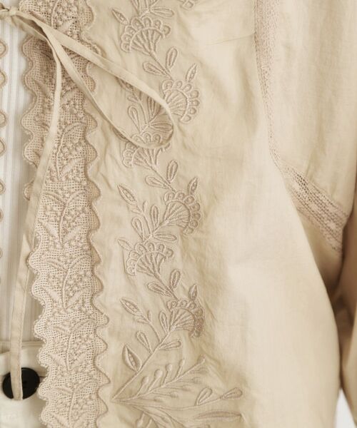 LAURA ASHLEY / ローラ アシュレイ シャツ・ブラウス | 【インド製／コットン100％】リボン＆レースブラウス | 詳細8
