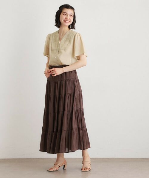 LAURA ASHLEY / ローラ アシュレイ シャツ・ブラウス | 【洗える／コットン100％】ヨーク刺繍ブラウス | 詳細2