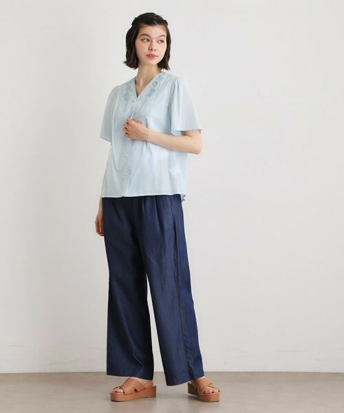 LAURA ASHLEY / ローラ アシュレイ シャツ・ブラウス | 【洗える／コットン100％】ヨーク刺繍ブラウス | 詳細6