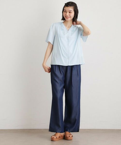 LAURA ASHLEY / ローラ アシュレイ シャツ・ブラウス | 【洗える／コットン100％】ヨーク刺繍ブラウス | 詳細7