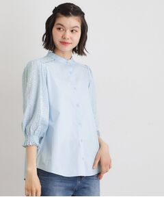 LAURA ASHLEY / ローラ アシュレイ シャツ・ブラウス | 【コットン100％／ゆったりシルエット】ブロダリーアングレーズ コットンブラウス