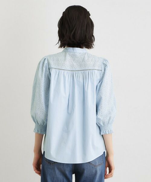 LAURA ASHLEY / ローラ アシュレイ シャツ・ブラウス | 【コットン100％／ゆったりシルエット】ブロダリーアングレーズ コットンブラウス | 詳細15