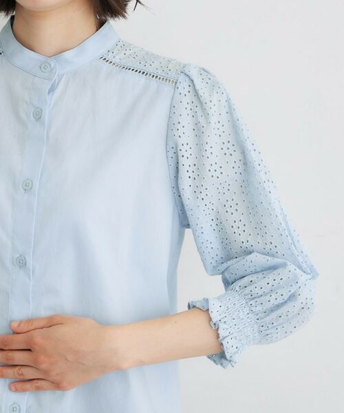 LAURA ASHLEY / ローラ アシュレイ シャツ・ブラウス | 【コットン100％／ゆったりシルエット】ブロダリーアングレーズ コットンブラウス | 詳細17