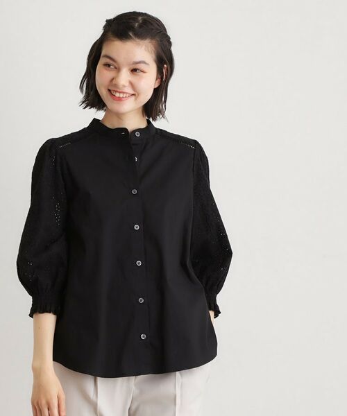 LAURA ASHLEY / ローラ アシュレイ シャツ・ブラウス | 【コットン100％／ゆったりシルエット】ブロダリーアングレーズ コットンブラウス | 詳細5