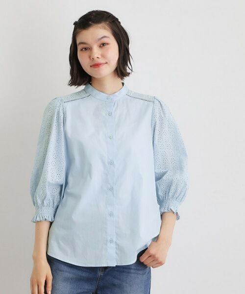 LAURA ASHLEY / ローラ アシュレイ シャツ・ブラウス | 【コットン100％／ゆったりシルエット】ブロダリーアングレーズ コットンブラウス | 詳細9