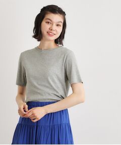 LAURA ASHLEY / ローラ アシュレイ カットソー | 【洗える／日本製素材／半袖／定番人気！】ラメフライスカットソー