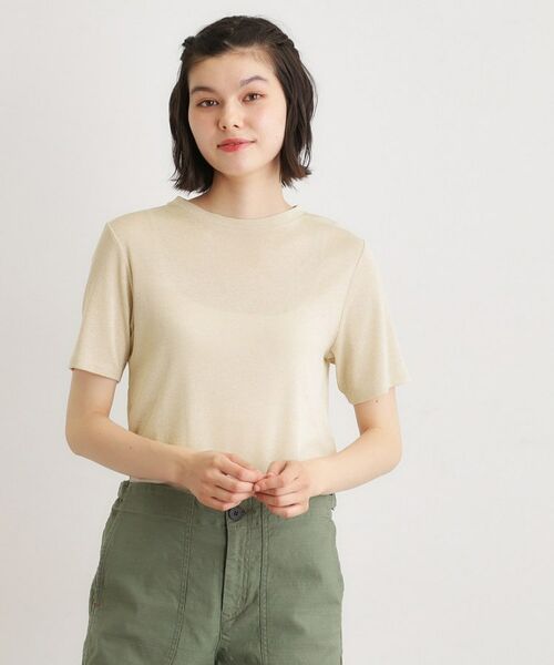 LAURA ASHLEY / ローラ アシュレイ カットソー | 【洗える／日本製素材／半袖／定番人気！】ラメフライスカットソー | 詳細1