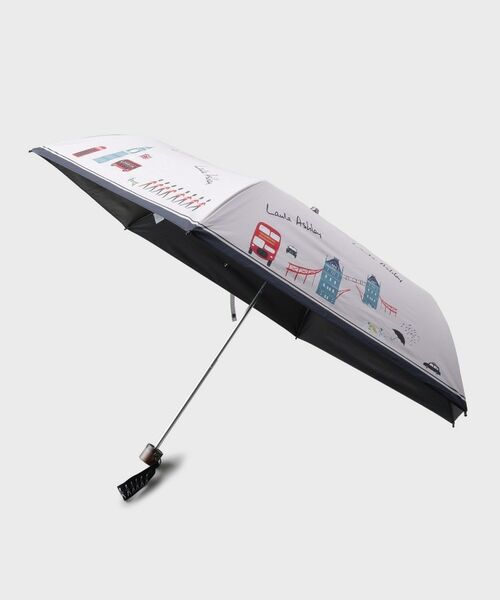 LAURA ASHLEY / ローラ アシュレイ 傘 | ロンドン柄ピンク 折りたたみ傘 | 詳細1