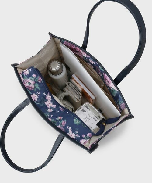 LAURA ASHLEY / ローラ アシュレイ トートバッグ | エレンボロー ローズ柄 スクエアトートバッグ | 詳細12