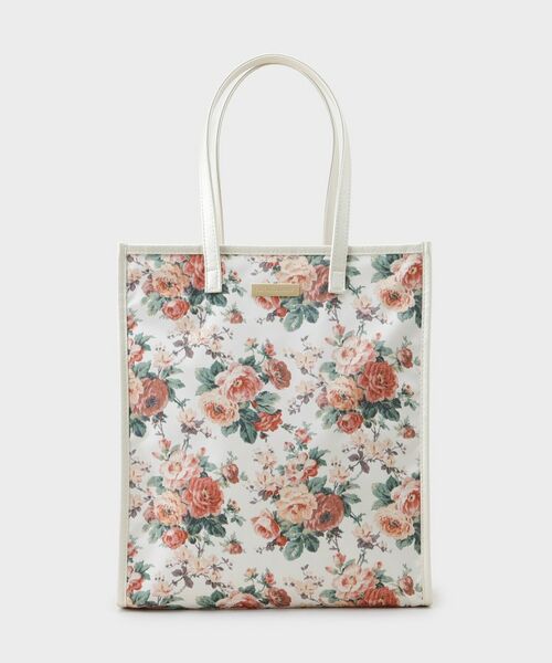 LAURA ASHLEY / ローラ アシュレイ トートバッグ | エレンボロー ローズ柄 スクエアトートバッグ | 詳細3