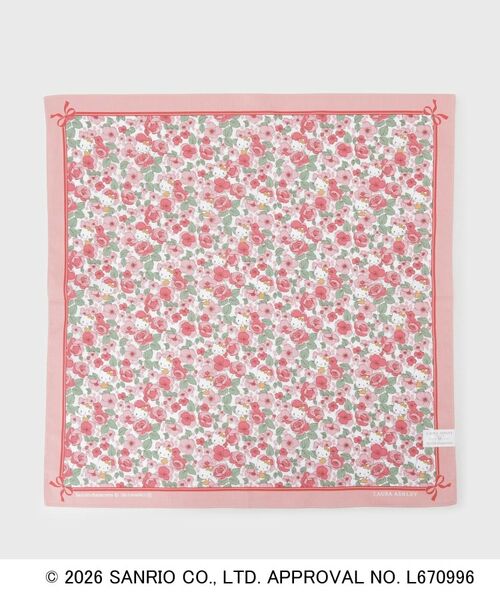 LAURA ASHLEY / ローラ アシュレイ ハンカチ | プリントハンカチ ハローキティ バラ（ピンク(171)）