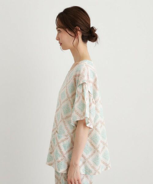 LAURA ASHLEY / ローラ アシュレイ ルームウェア | チェドウェル スカーヴズ柄 アムンゼン生地スリープウェア | 詳細14