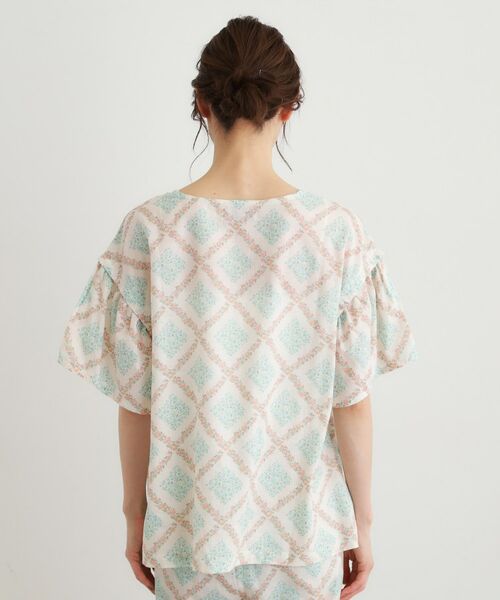 LAURA ASHLEY / ローラ アシュレイ ルームウェア | チェドウェル スカーヴズ柄 アムンゼン生地スリープウェア | 詳細15