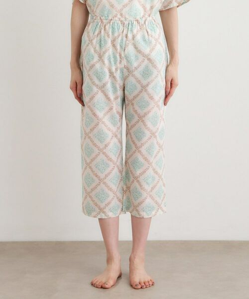 LAURA ASHLEY / ローラ アシュレイ ルームウェア | チェドウェル スカーヴズ柄 アムンゼン生地スリープウェア | 詳細20