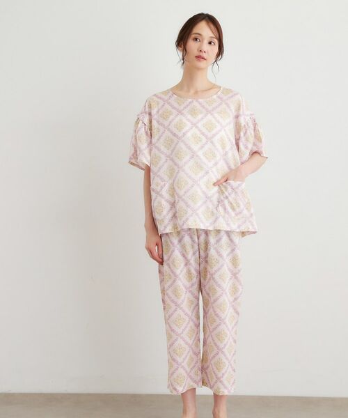 LAURA ASHLEY / ローラ アシュレイ ルームウェア | チェドウェル スカーヴズ柄 アムンゼン生地スリープウェア（ピンク(171)）