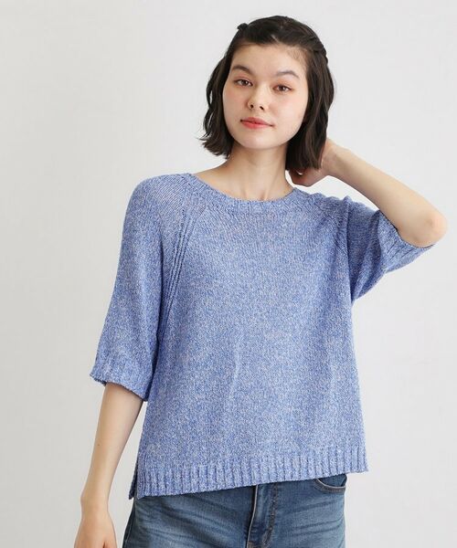 LAURA ASHLEY / ローラ アシュレイ カットソー | 【日本製】ギマブークレーヤーン プルオーバー（ブルー(092)）