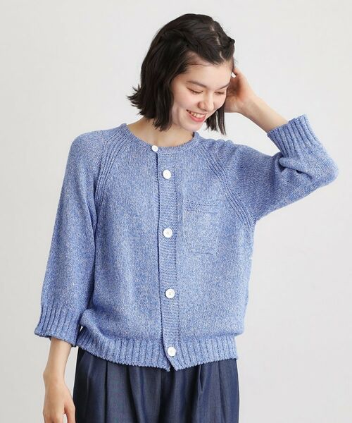 LAURA ASHLEY / ローラ アシュレイ カーディガン・ボレロ | 【日本製】ギマブークレーヤーン カーディガン | 詳細1