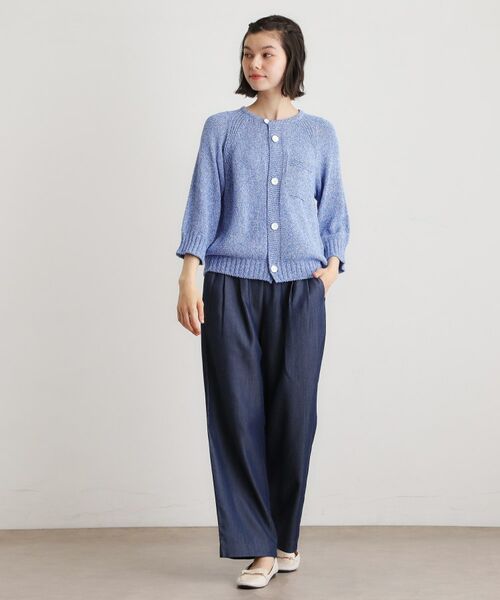 LAURA ASHLEY / ローラ アシュレイ カーディガン・ボレロ | 【日本製】ギマブークレーヤーン カーディガン | 詳細3