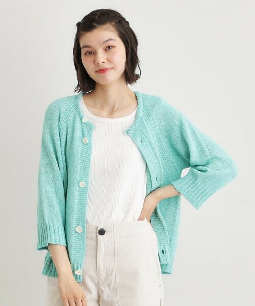 LAURA ASHLEY / ローラ アシュレイ カーディガン・ボレロ | 【日本製】ギマブークレーヤーン カーディガン | 詳細5