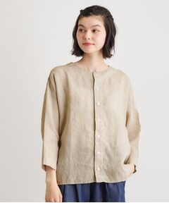 LAURA ASHLEY / ローラ アシュレイ シャツ・ブラウス | 【日本製】フレンチリネン カーディガン