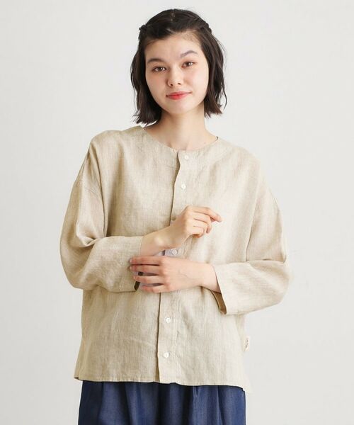 LAURA ASHLEY / ローラ アシュレイ シャツ・ブラウス | 【日本製】フレンチリネン カーディガン | 詳細1