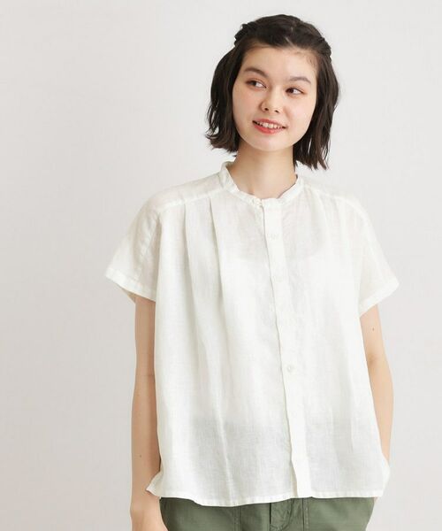 LAURA ASHLEY / ローラ アシュレイ シャツ・ブラウス | 【日本製】フレンチリネン ブラウス（ホワイト(002)）