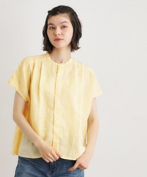 LAURA ASHLEY / ローラ アシュレイ シャツ・ブラウス | 【日本製】フレンチリネン ブラウス（イエロー(032)）