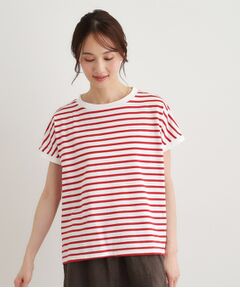 LAURA ASHLEY / ローラ アシュレイ Tシャツ | 【日本製】コットン天竺ボーダーTシャツ