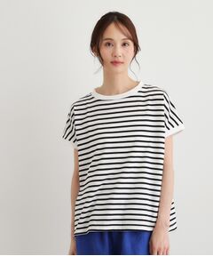 LAURA ASHLEY / ローラ アシュレイ Tシャツ | 【日本製】コットン天竺ボーダーTシャツ