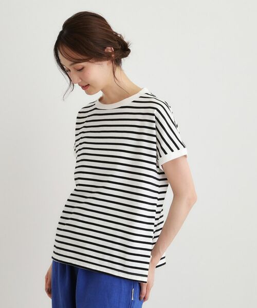 LAURA ASHLEY / ローラ アシュレイ Tシャツ | 【日本製】コットン天竺ボーダーTシャツ | 詳細1