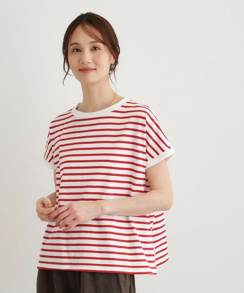 LAURA ASHLEY / ローラ アシュレイ Tシャツ | 【日本製】コットン天竺ボーダーTシャツ | 詳細5
