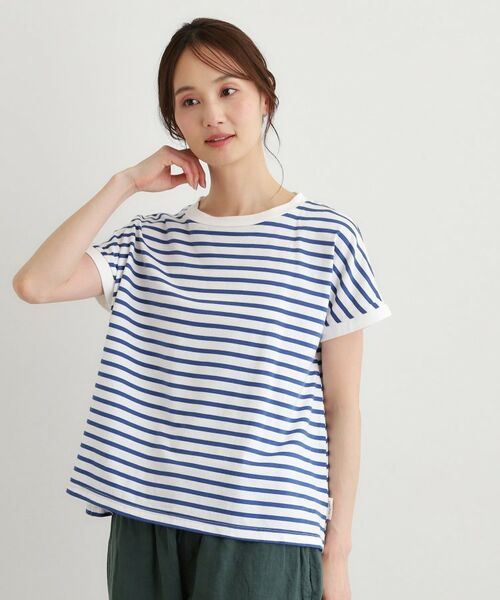 LAURA ASHLEY / ローラ アシュレイ Tシャツ | 【日本製】コットン天竺ボーダーTシャツ | 詳細9