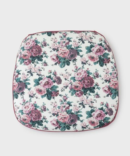 LAURA ASHLEY / ローラ アシュレイ インテリア・インテリア雑貨 | エレンボロー ローズ柄 シートクッション（ボルドー(164)）