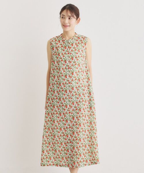 LAURA ASHLEY / ローラ アシュレイ ロング・マキシ丈ワンピース | 【2WAY/防シワ】デラ オレンジズ柄 ワンピース | 詳細21