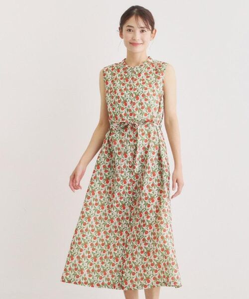 LAURA ASHLEY / ローラ アシュレイ ロング・マキシ丈ワンピース | 【2WAY／防シワ】デラ オレンジズ柄 ワンピース | 詳細22