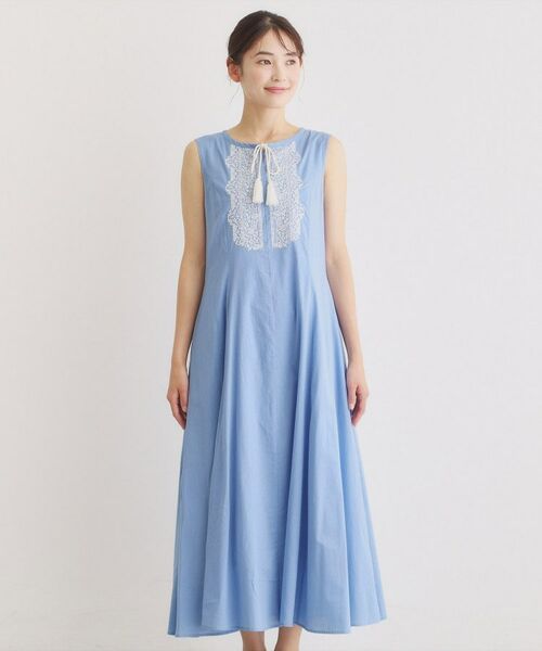 LAURA ASHLEY / ローラ アシュレイ ロング・マキシ丈ワンピース | 【コットン100％】刺繍入りワンピース | 詳細13