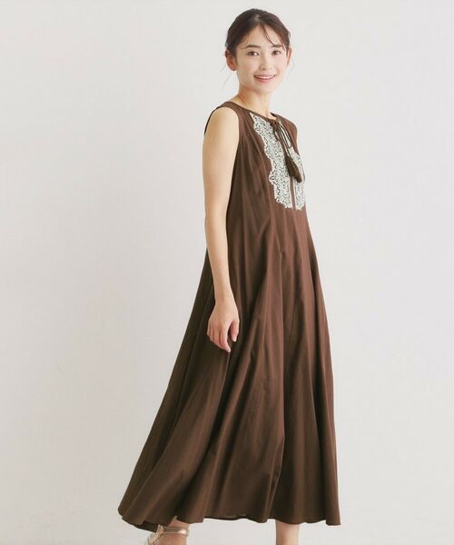 LAURA ASHLEY / ローラ アシュレイ ロング・マキシ丈ワンピース | 【コットン100％】刺繍入りワンピース | 詳細6