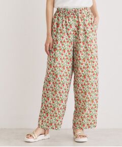 LAURA ASHLEY / ローラ アシュレイ パンツ | 【防シワ／ウエストゴム仕様／同柄アイテムあり】デラ オレンジズ柄 パンツ
