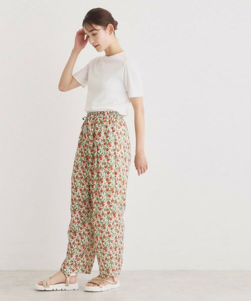 LAURA ASHLEY / ローラ アシュレイ パンツ | 【防シワ／ウエストゴム仕様／同柄アイテムあり】デラ オレンジズ柄 パンツ | 詳細3