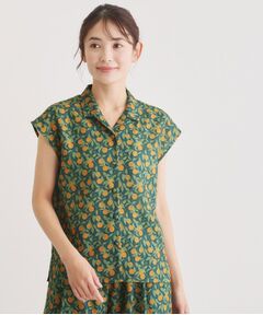 LAURA ASHLEY / ローラ アシュレイ シャツ・ブラウス | 【防シワ／同柄アイテムあり】デラ オレンジズ柄 ブラウス