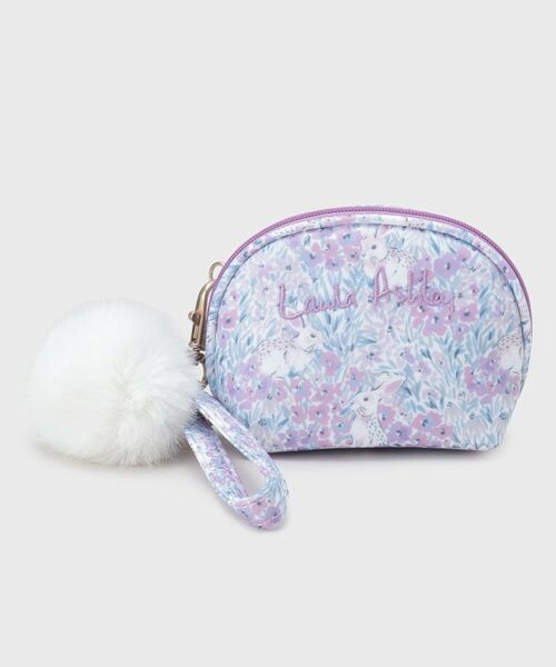 LAURA ASHLEY / ローラ アシュレイ ポーチ | 【簡易保冷】ラックリー メドウ柄 ミニ ポーチ（パープル(181)）