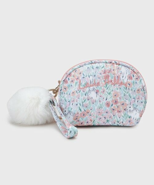 LAURA ASHLEY / ローラ アシュレイ ポーチ | 【簡易保冷】ラックリー メドウ柄 ミニ ポーチ（ブルーグリーン(998)）